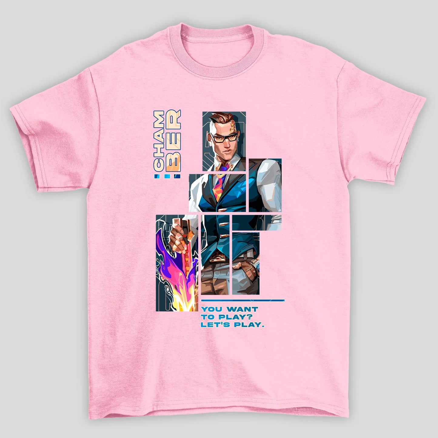 Camiseta Básica Unissex Chamber Quadrados Valorant