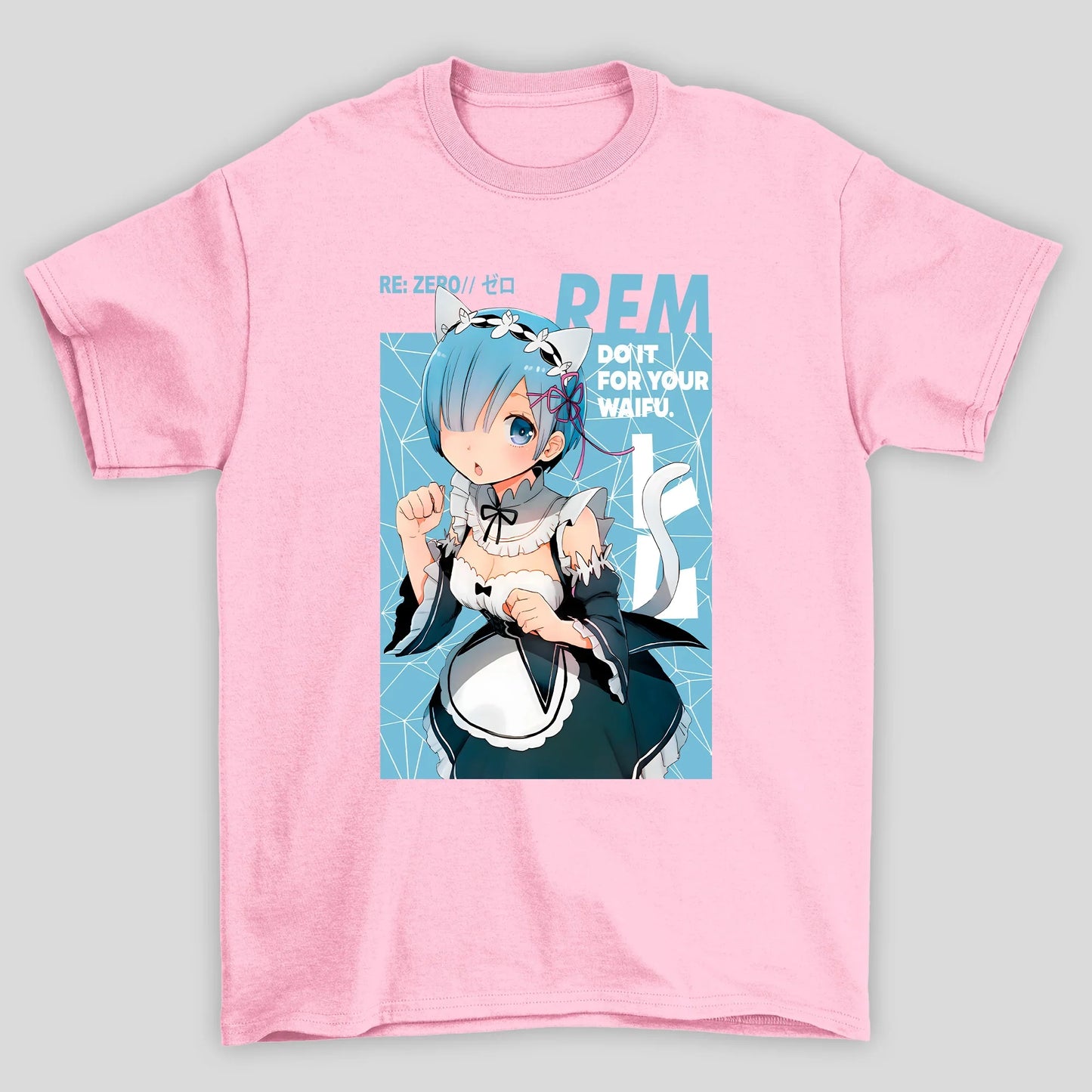 Camiseta Básica Unissex Rem Do It For Your Waifu Re Zero