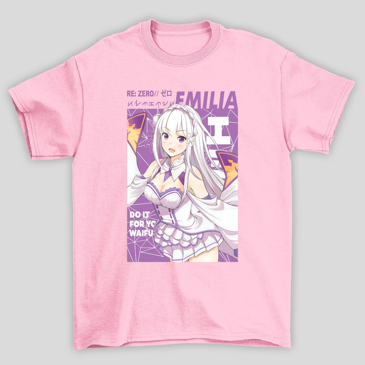 Camiseta Básica Unissex Emilia Do It For Your Waifu Re Zero