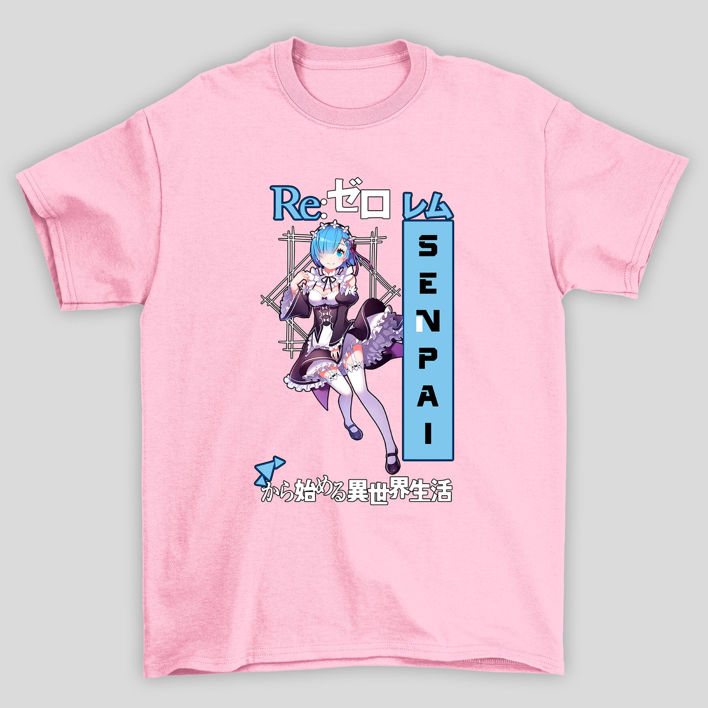 Camiseta Básica Unissex Rem Sennpai Re Zero