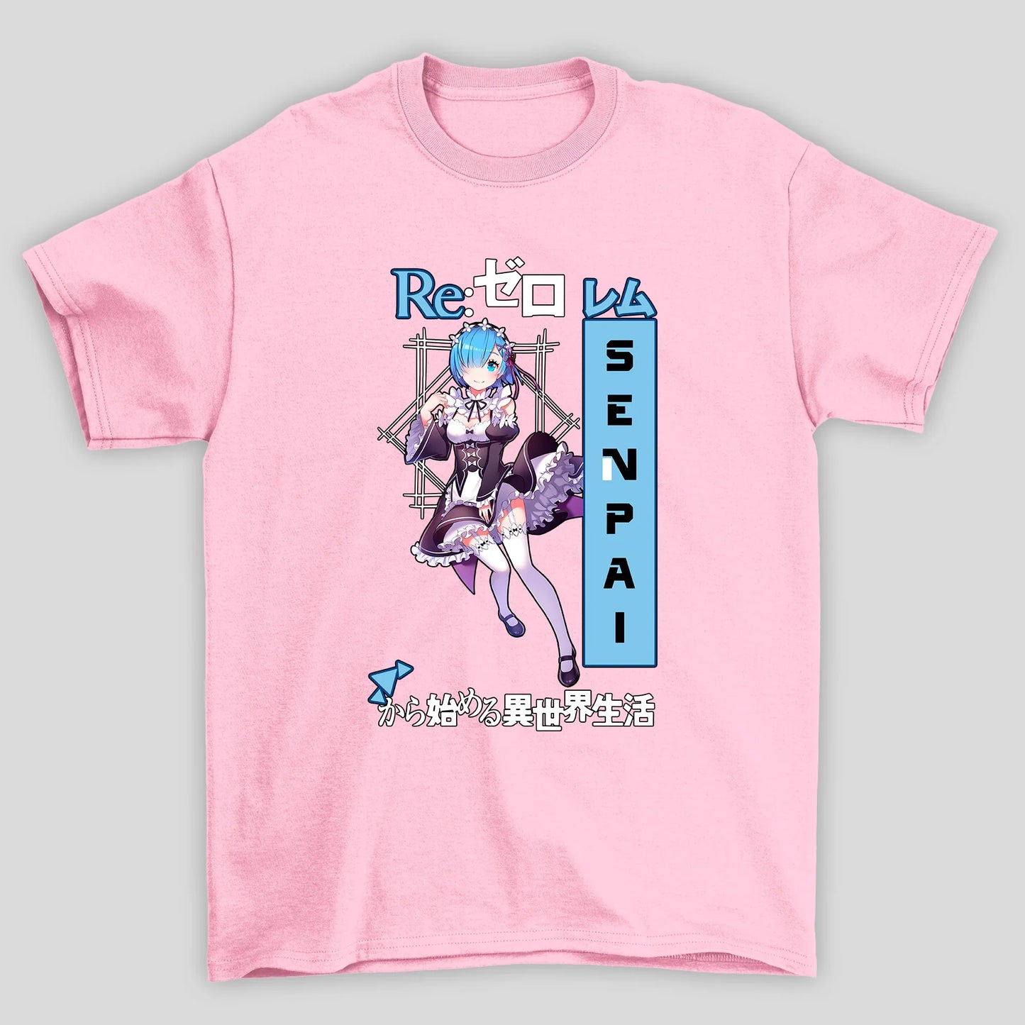 Camiseta Básica Unissex Rem Sennpai Re Zero