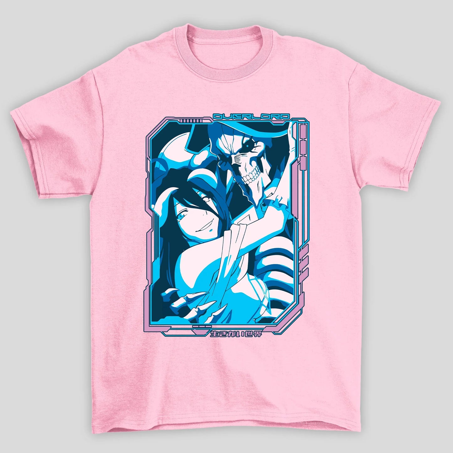 Camiseta Básica Unissex Overlord Albedo Ainz Abraço