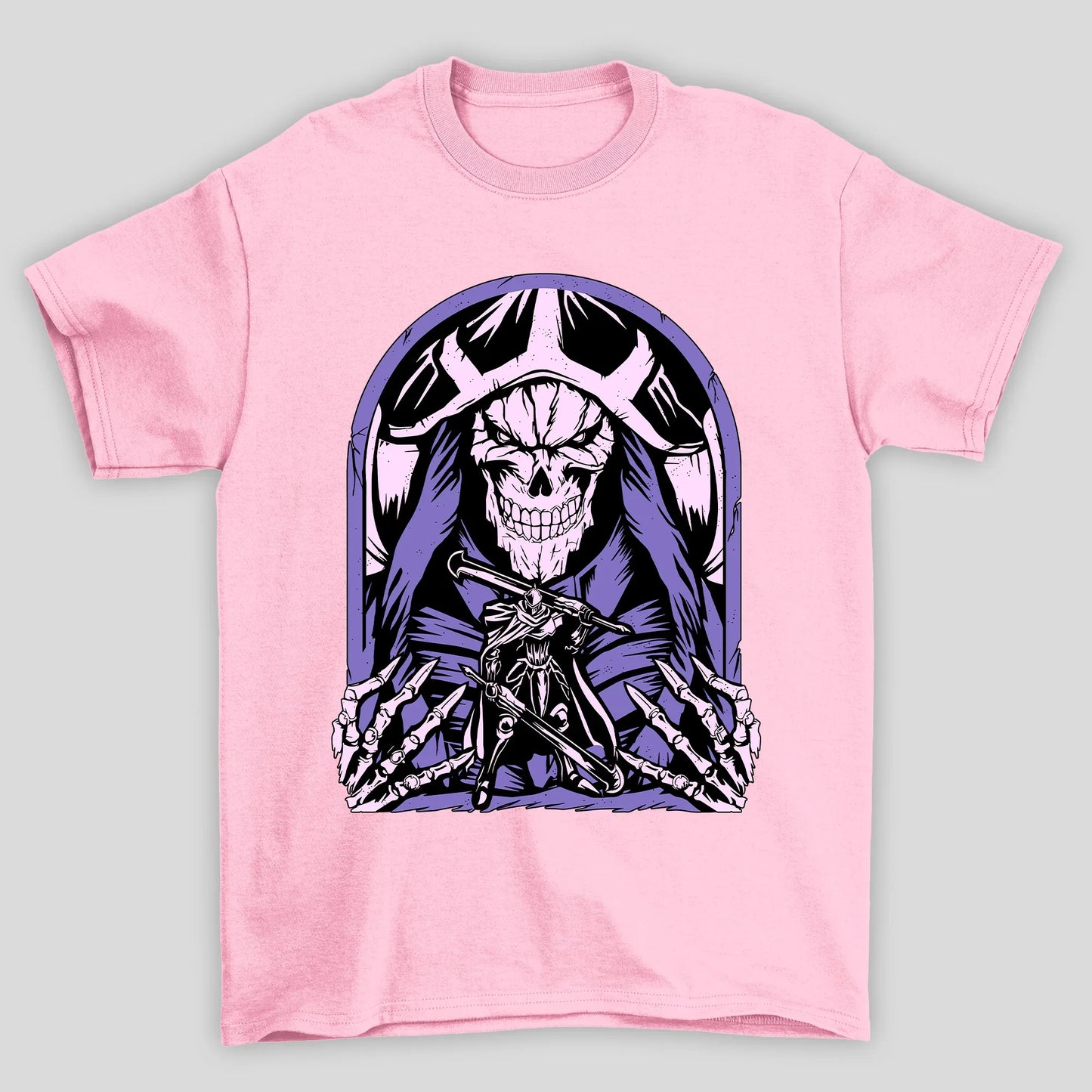 Camiseta Básica Unissex Overlord Ainz Guerreiro e Mago