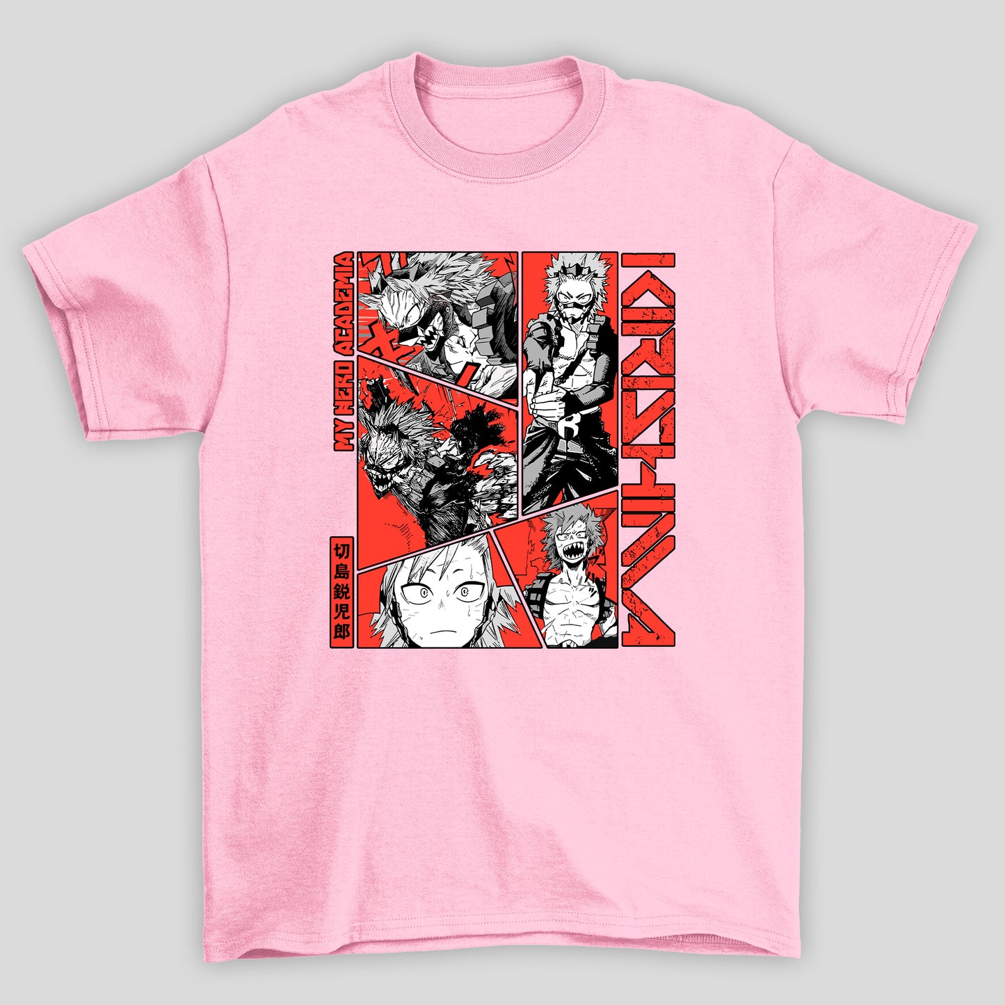 Camiseta Básica Unissex Kirishima Colagem Boku No Hero