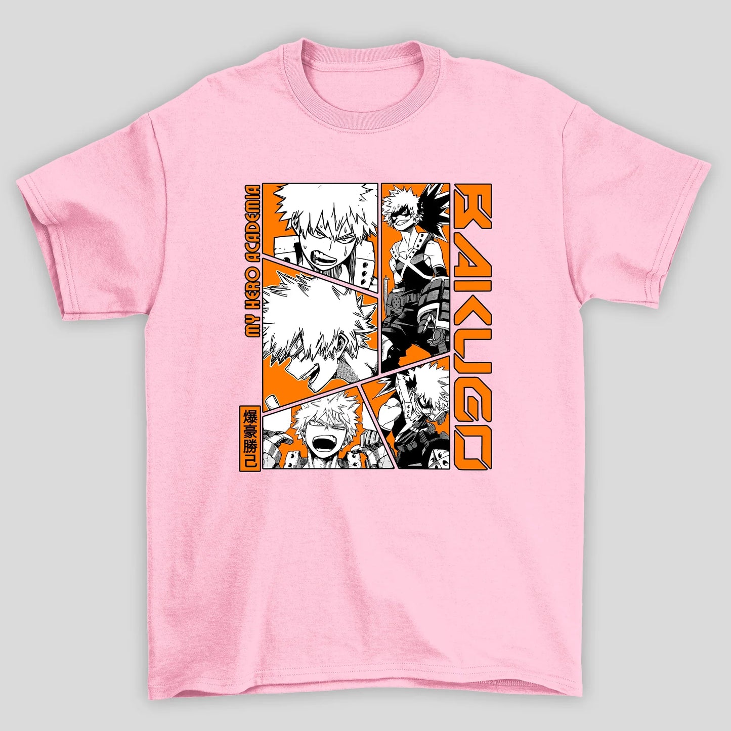 Camiseta Básica Unissex Bakugo Colagem Boku No Hero
