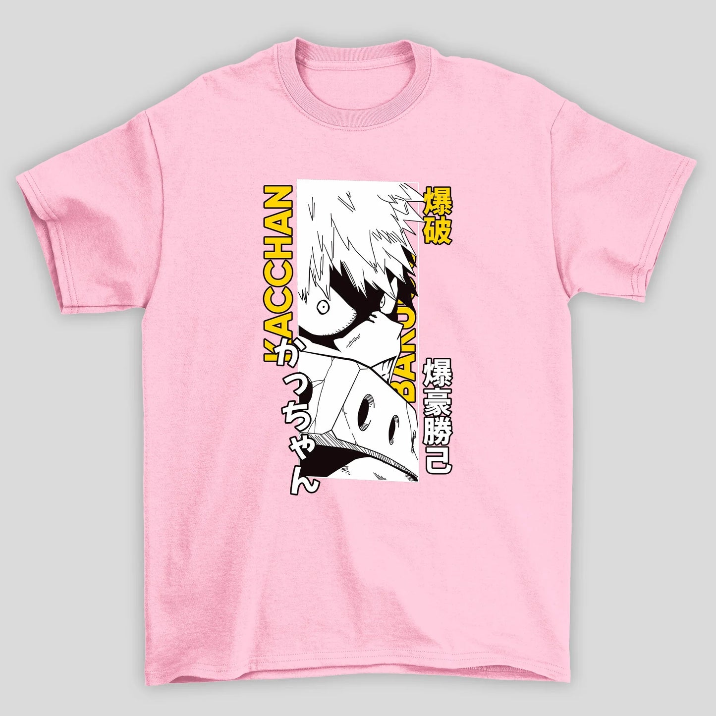 Camiseta Básica Unissex Bakugo Rosto Boku No Hero