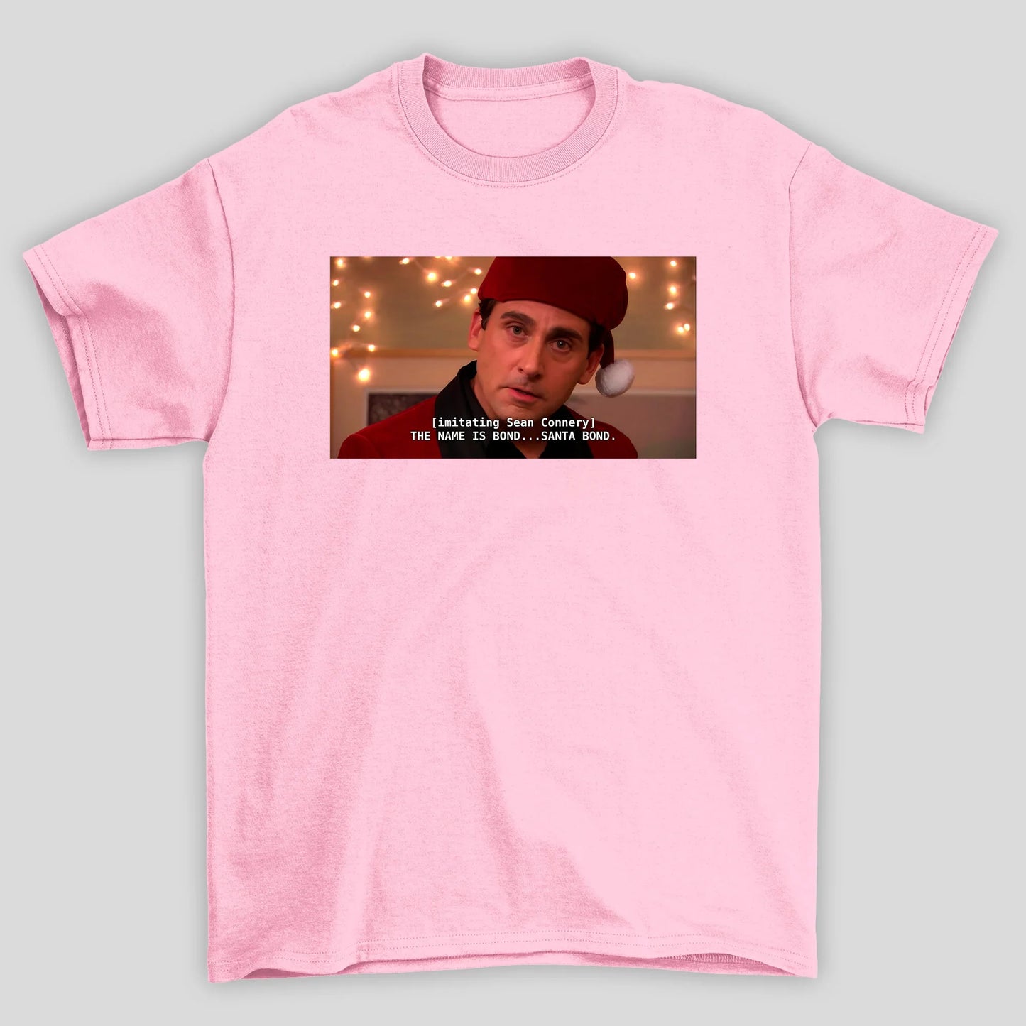 Camiseta Básica Unissex The Office Meme Santa Bond