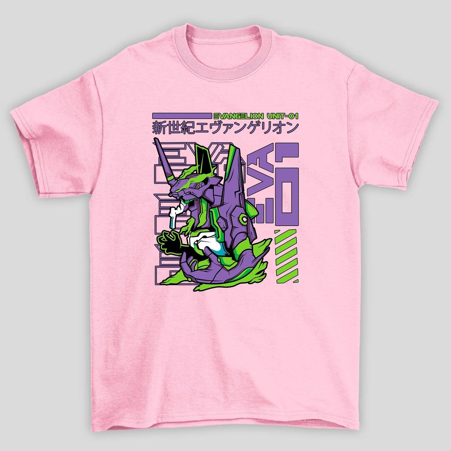 Camiseta Básica Unissex Eva 01 Kanji Evangelion