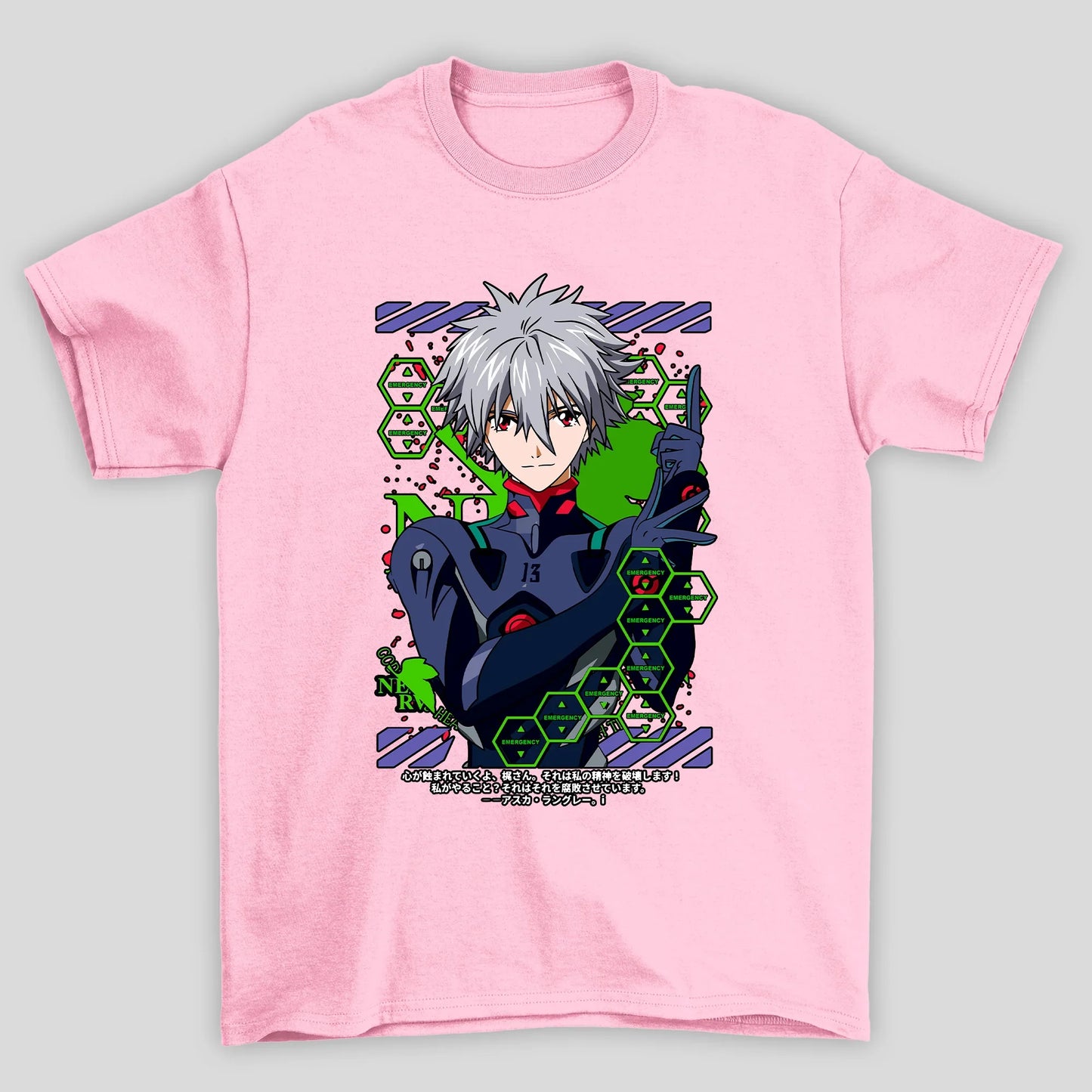 Camiseta Básica Unissex Kaworu Emergency Evangelion
