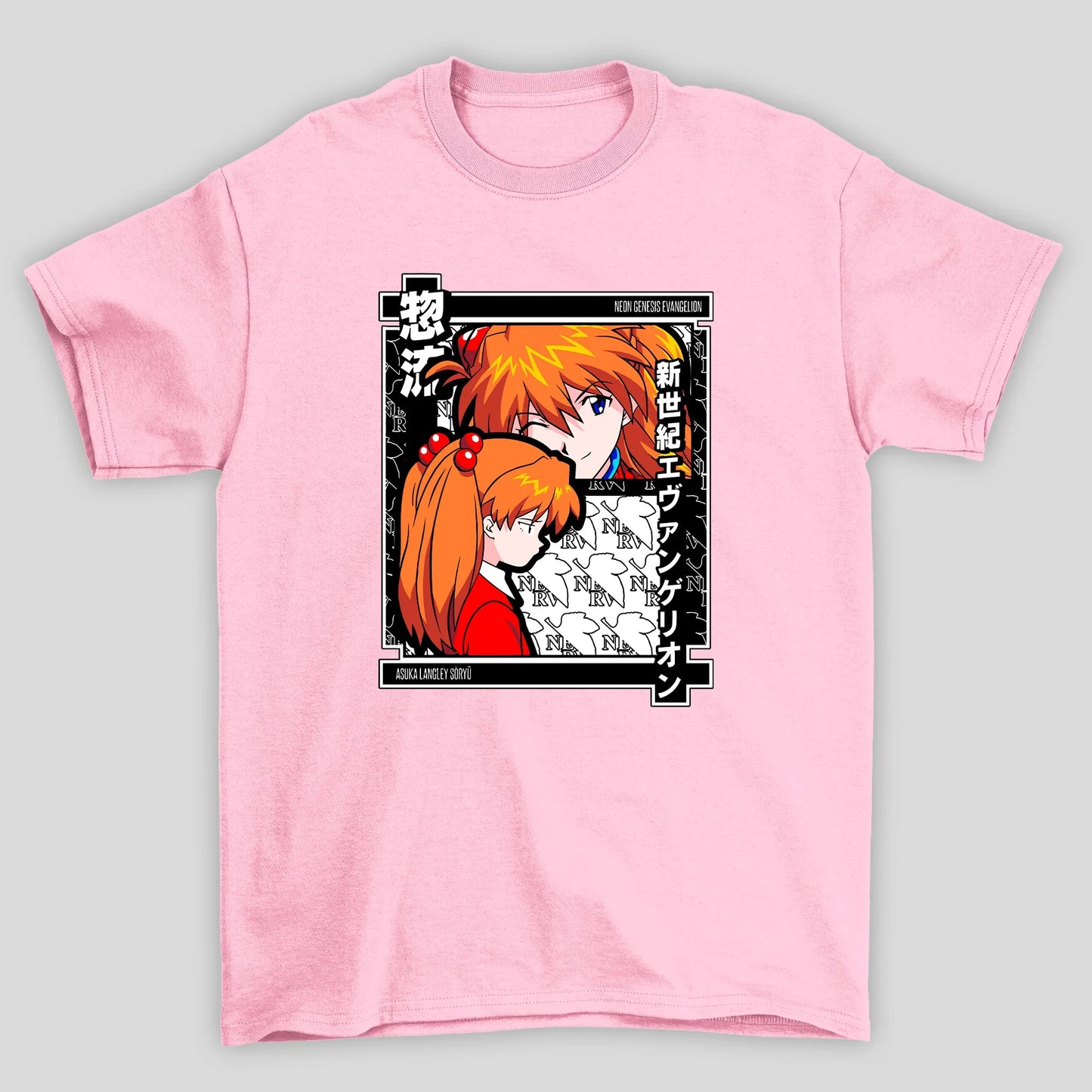 Camiseta Básica Unissex Asuka Nerv Kanji Evangelion