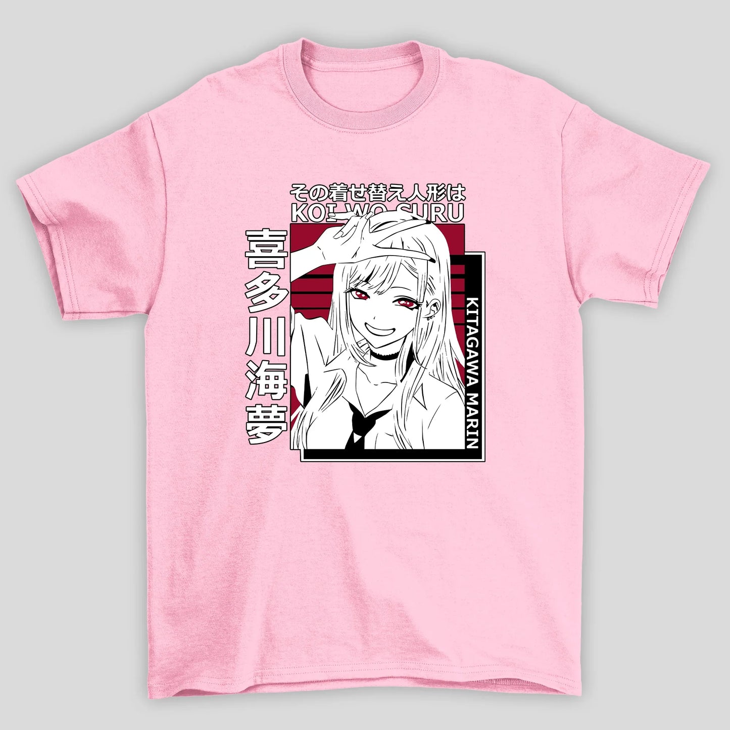 Camiseta Básica Unissex Marin Kitagawa V Kanji My Dress Up Darling