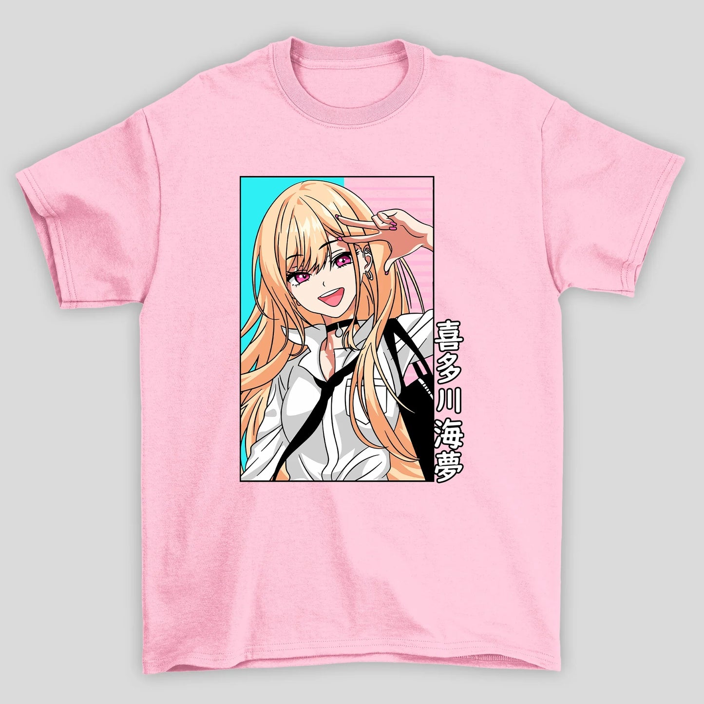 Camiseta Básica Unissex Marin Kanji Colorido My Dress Up Darling