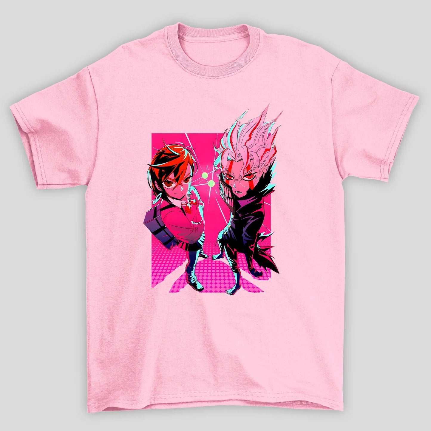 Camiseta Básica Unissex Momo Ayase e Okarun Dandadan