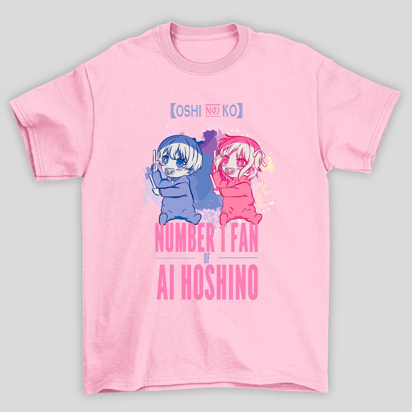 Camiseta Básica Unissex Aqua e Ruby Number 1 Fan Oshi No Ko