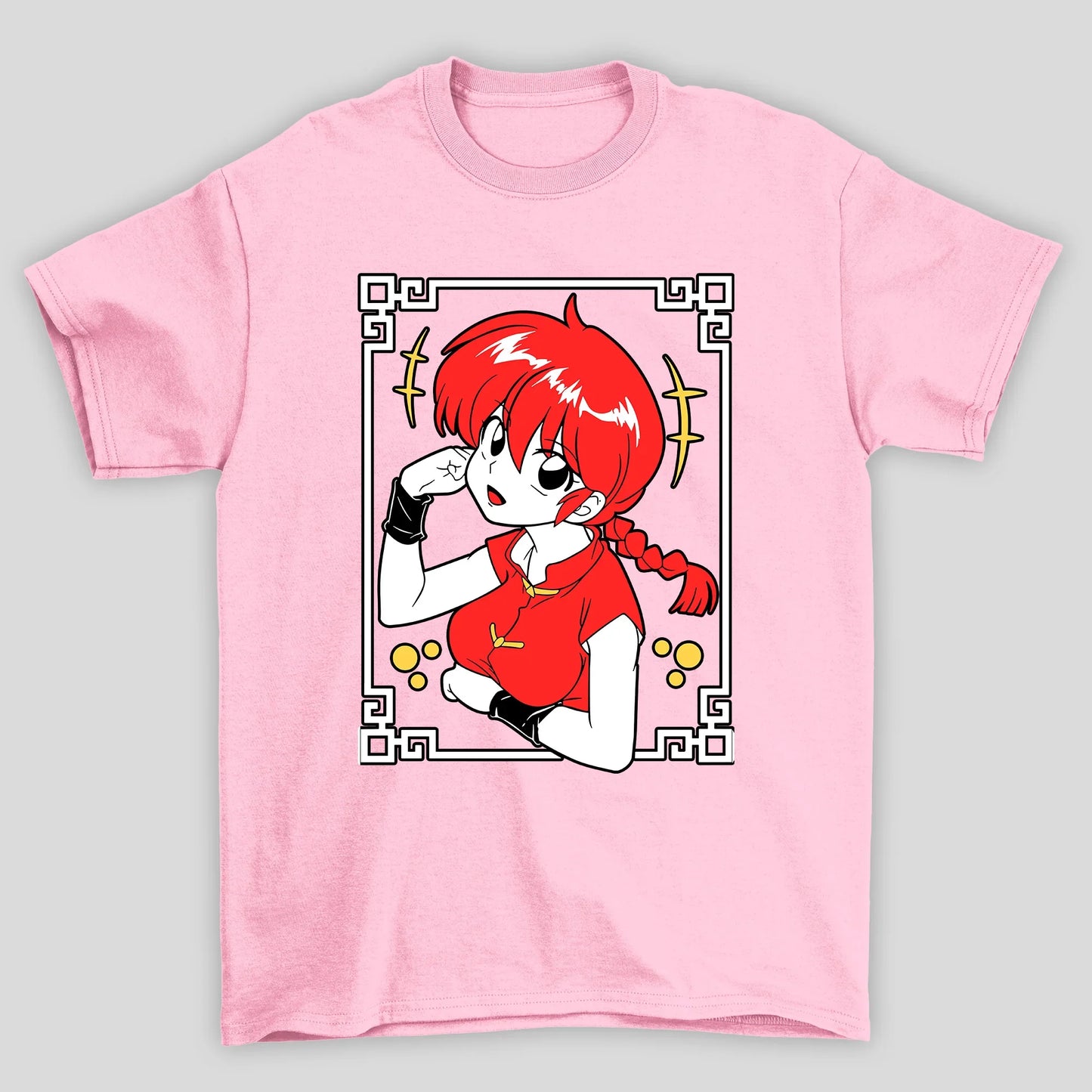 Camiseta Básica Unissex Ranma Saotome Adornos