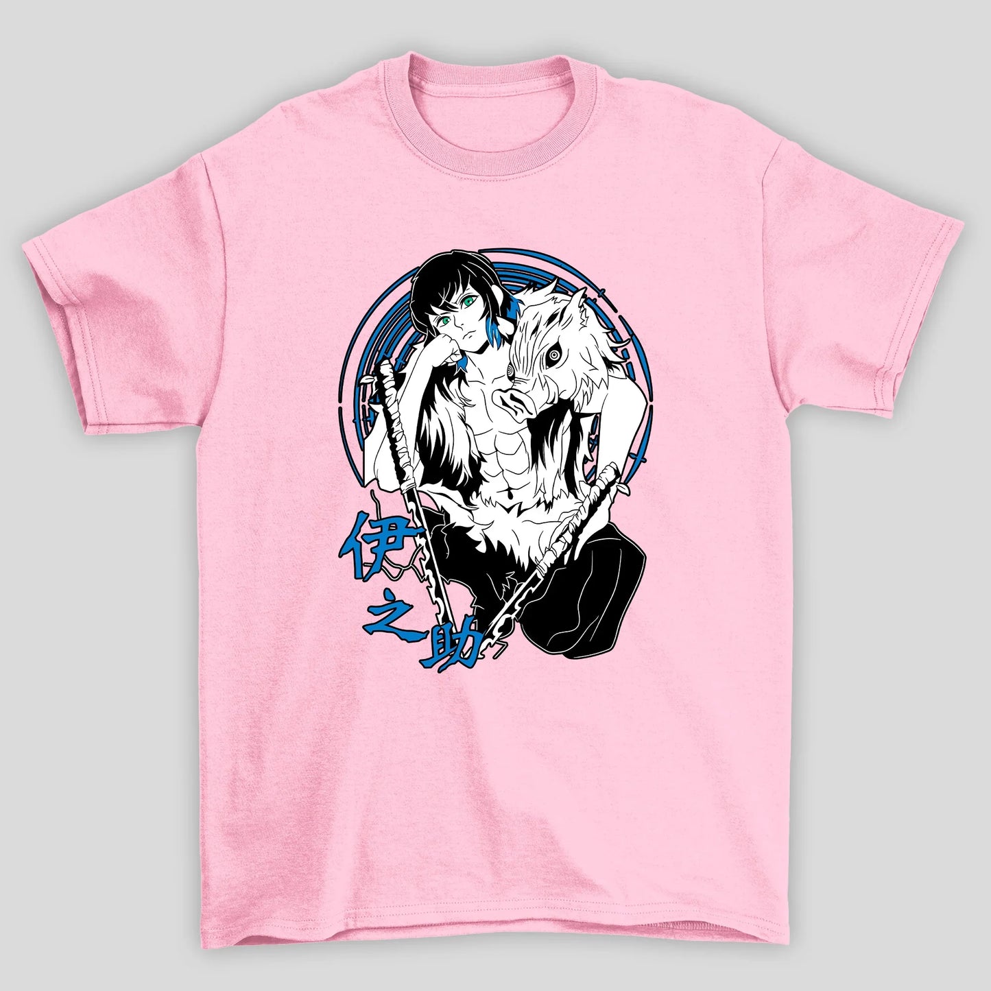 Camiseta Básica Unissex Demon Slayer Inosuke Sem Mascara Kani