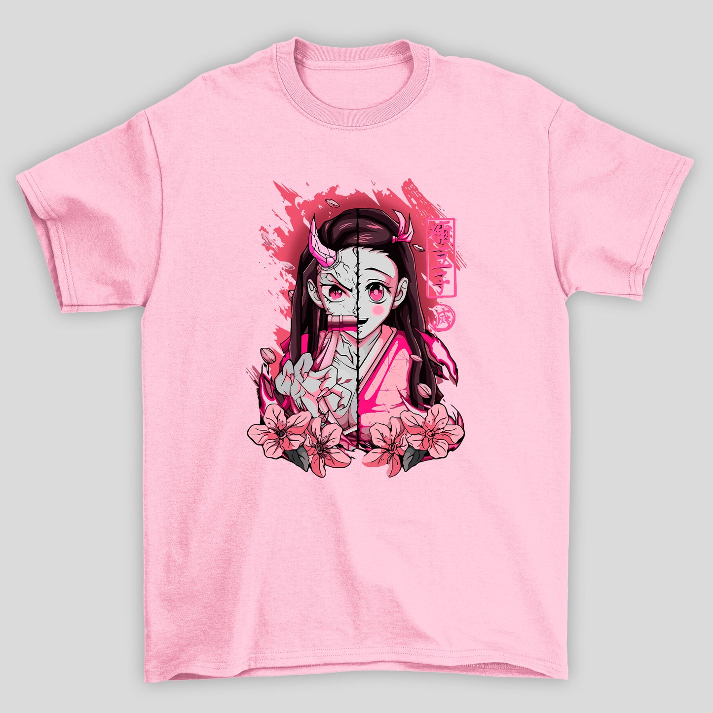 Camiseta Básica Unissex Demon Slayer Nezuko Flor