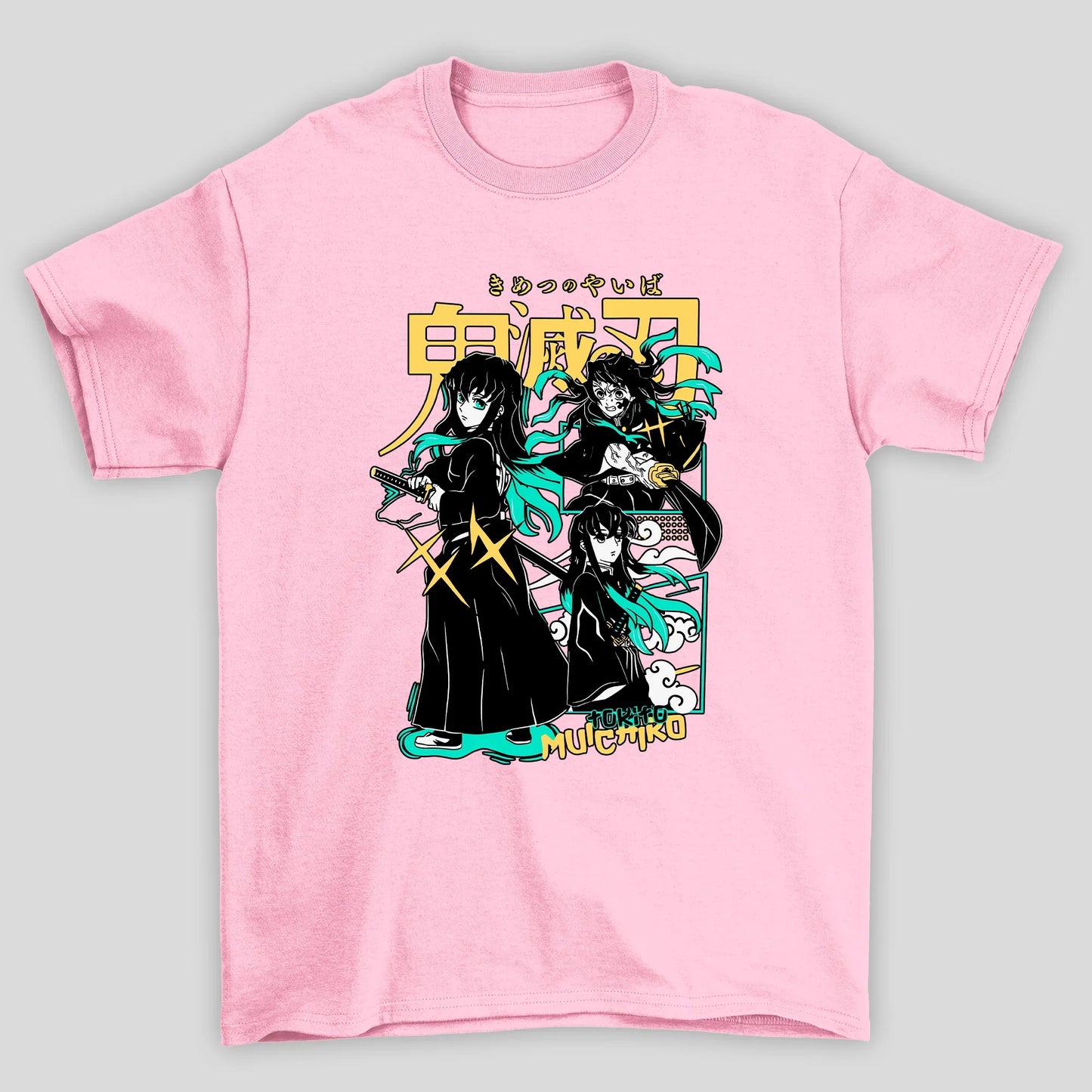 Camiseta Básica Unissex Demon Slayer Tokito Kanji