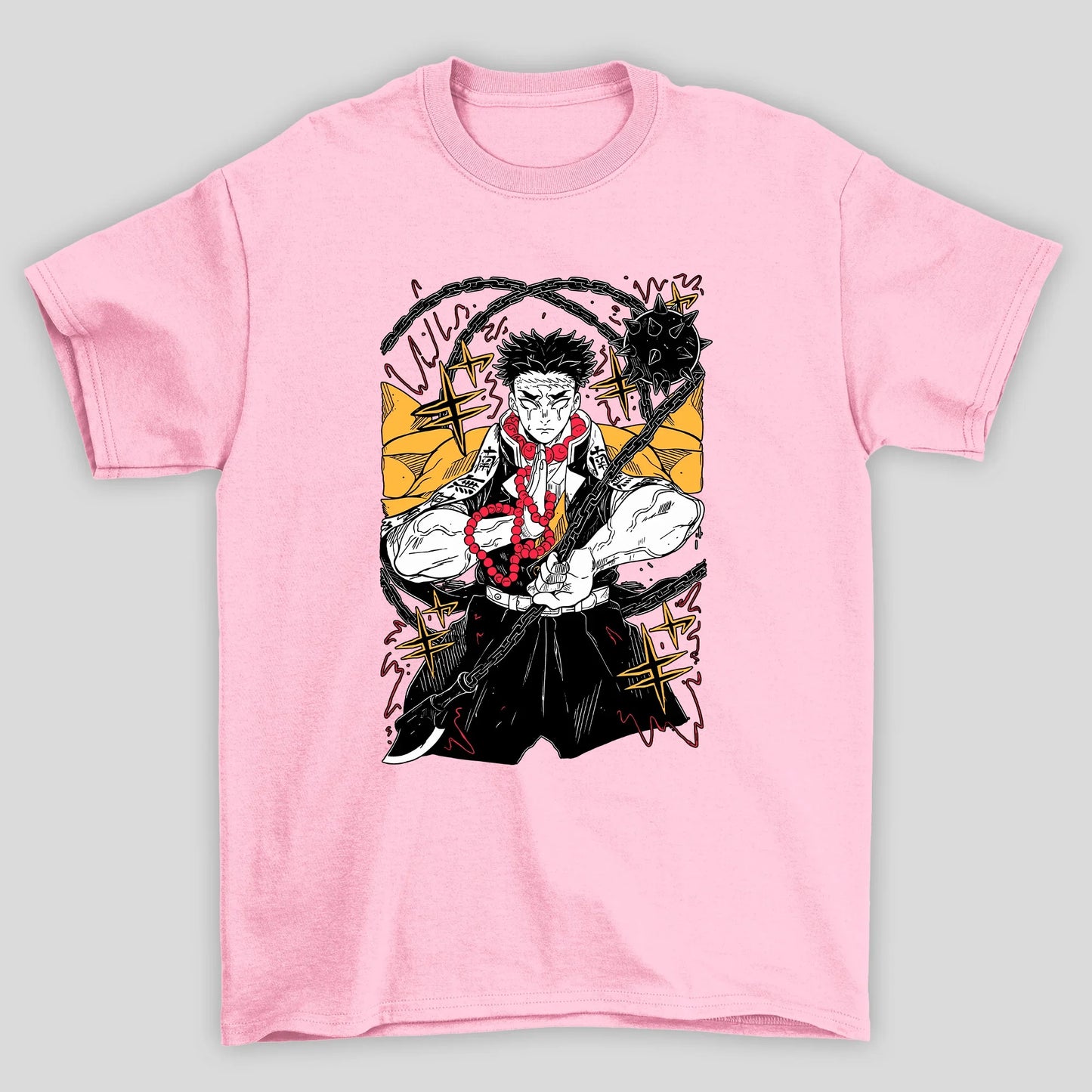 Camiseta Básica Unissex Demon Slayer Gyomeikanji Raios
