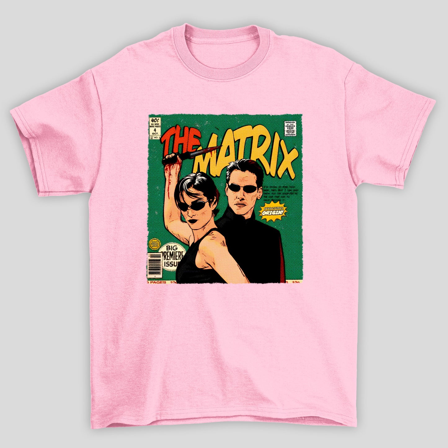 Camiseta Básica Unissex Capa Hq Neo Trinity Matrix