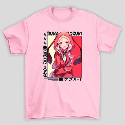 Camiseta Básica Unissex Runa Yomozuki Kanji Kakegurui 2