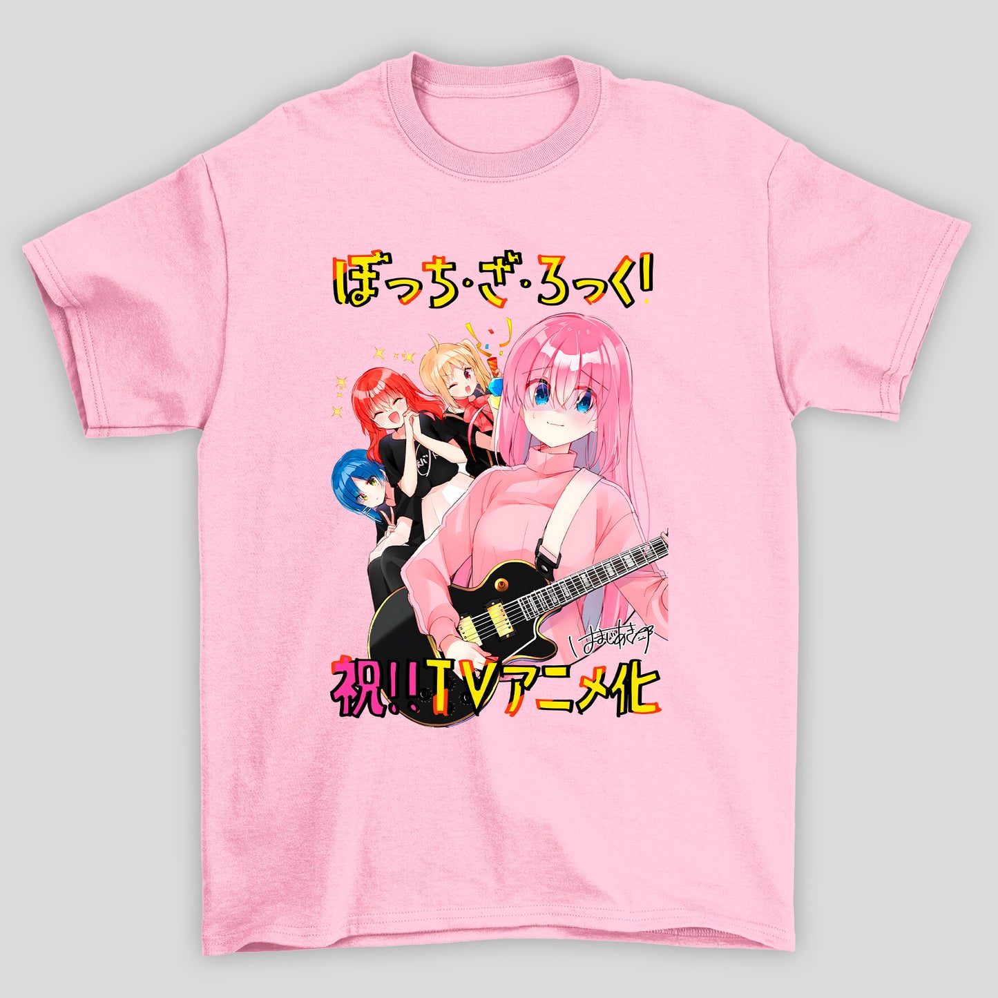 Camiseta Básica Unissex Banda Kanji Bocchi The Rock