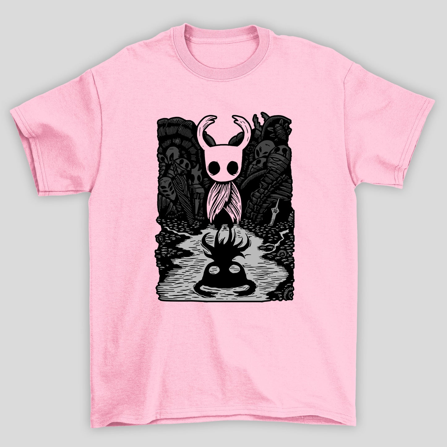 Camiseta Básica Unissex Hollow Knight Sombra