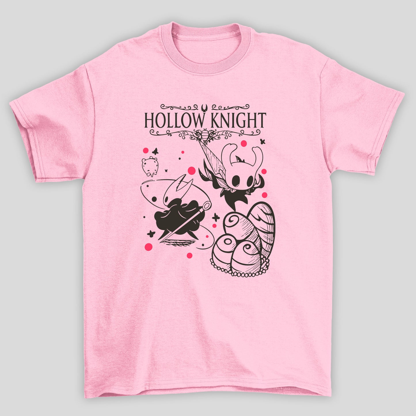 Camiseta Básica Unissex Hollow Knight Hornet Ovos