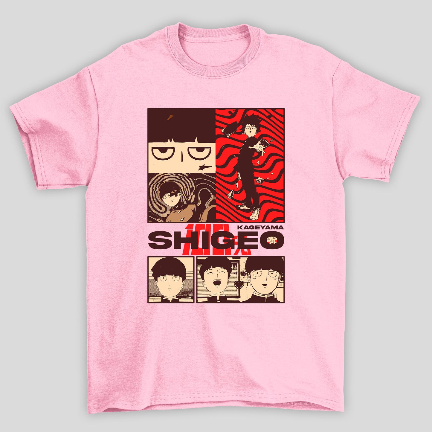 Camiseta Básica Unissex Shigeo Kageyama Montagem Mob Psycho 100
