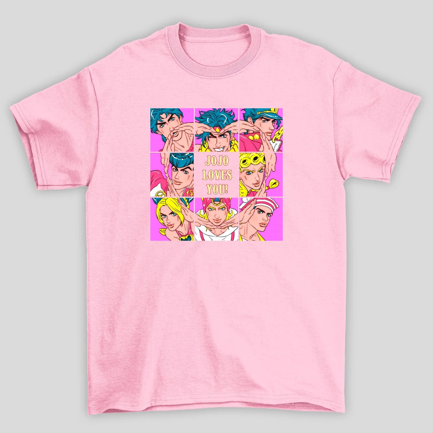 Camiseta Básica Unissex JoJo no Kimyou na Bouken Jojo Loves