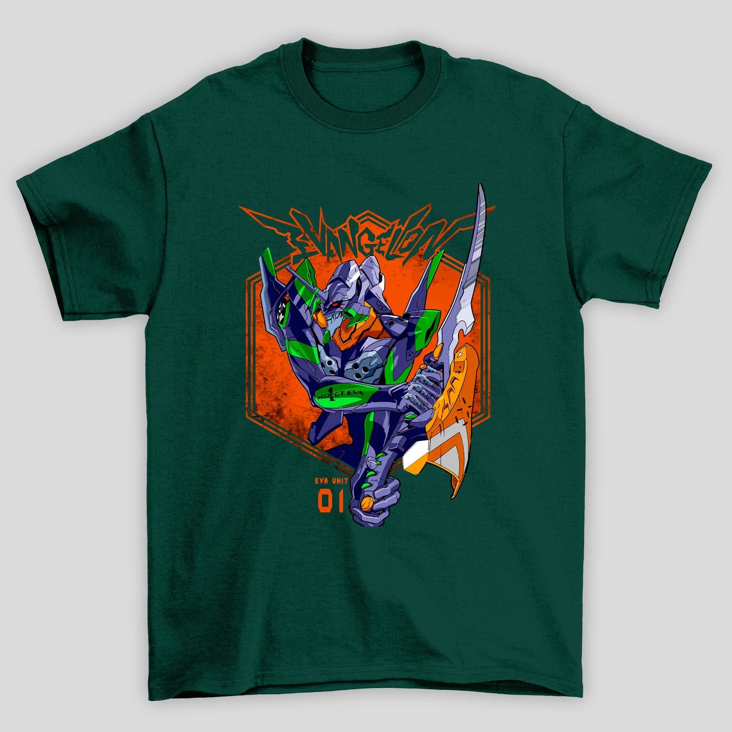 Camiseta Básica Unissex Neon Genesis Evangelion Eva 01