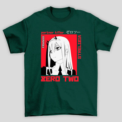 Camiseta Básica Unissex Zero Two Partner Killer Darling In The Franxx
