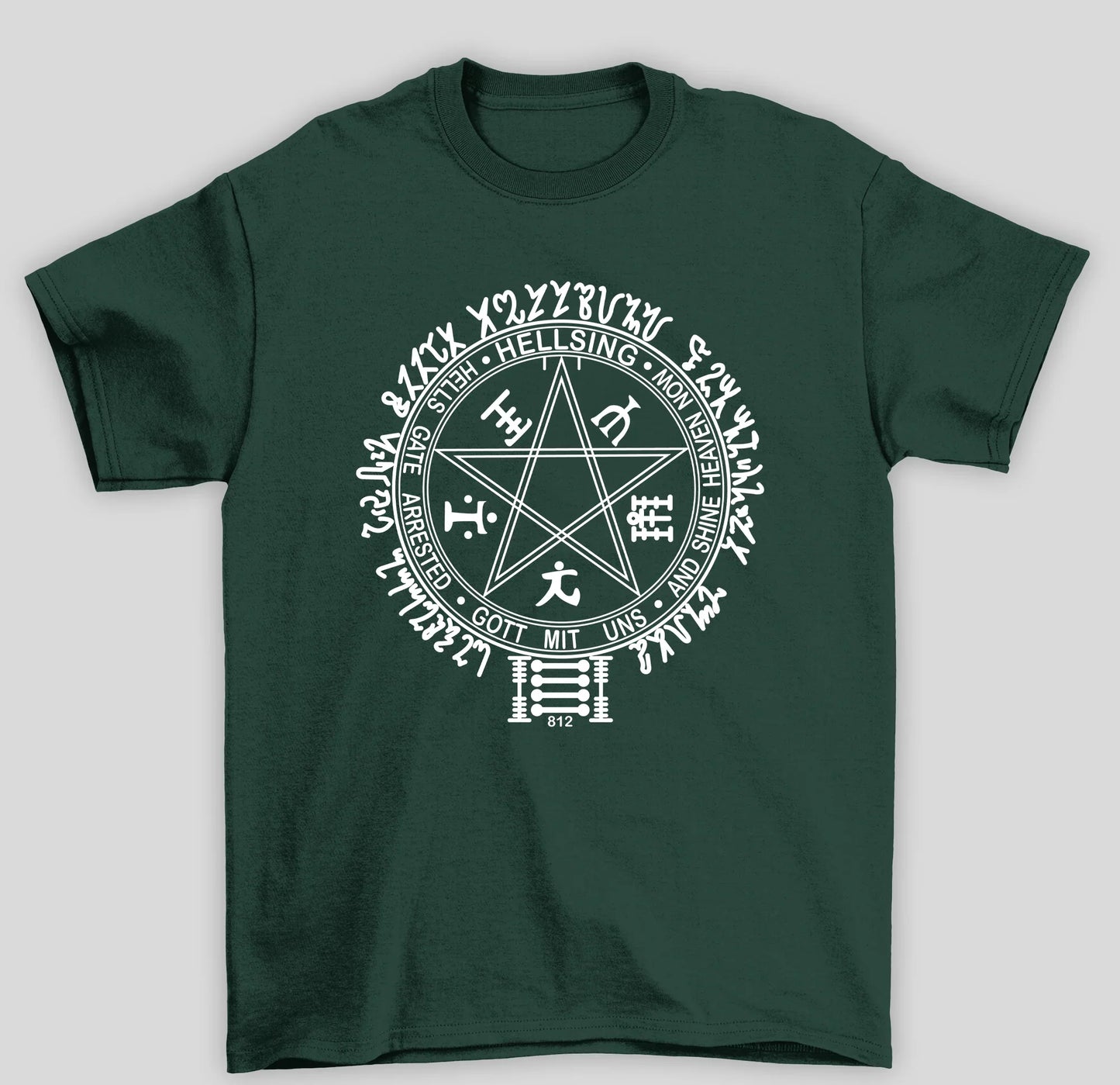 Camiseta Básica Unissex An Hellsing Selo Marca Anime- verde