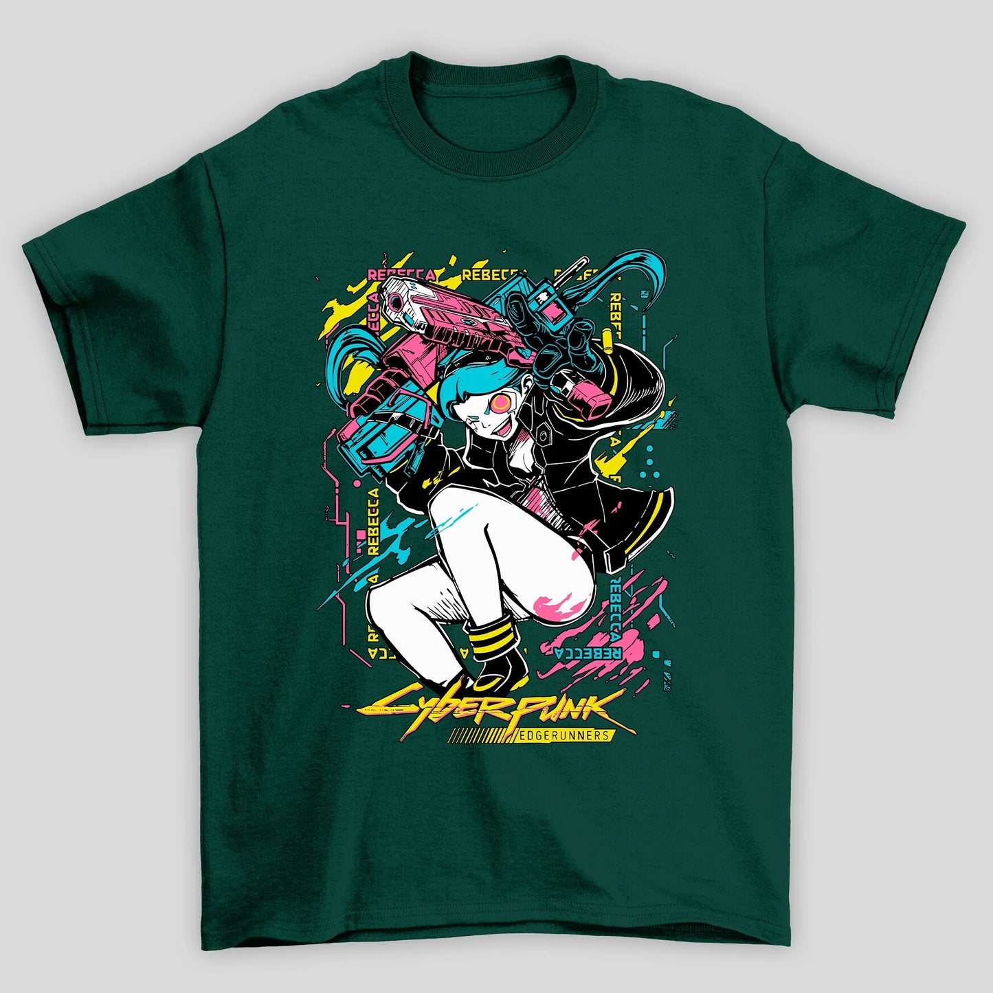 Camiseta Básica Unissex Cyberpunk Rebecca