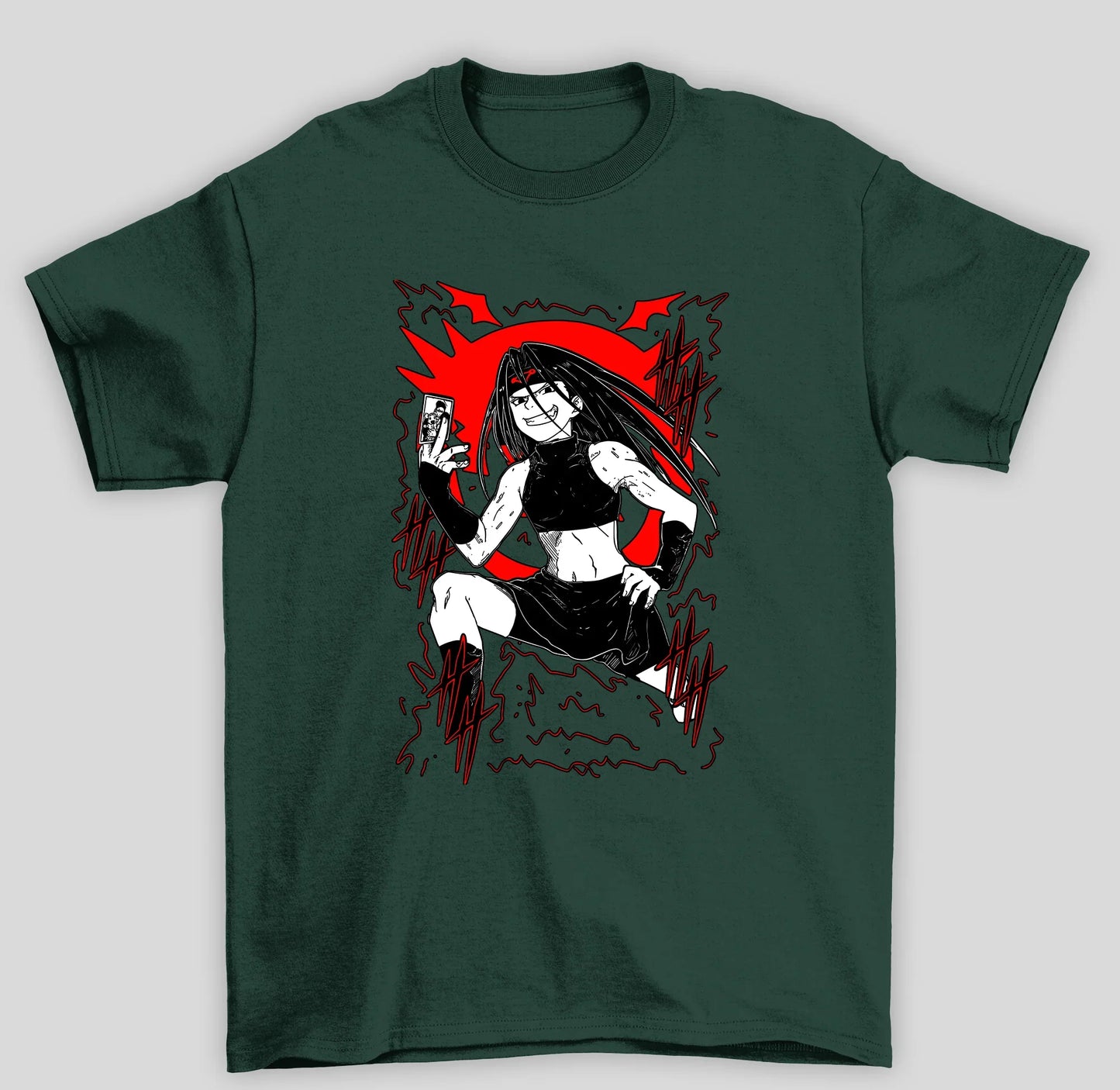 Camiseta Básica Unissex Fullmetal Alchemist Envy- verde