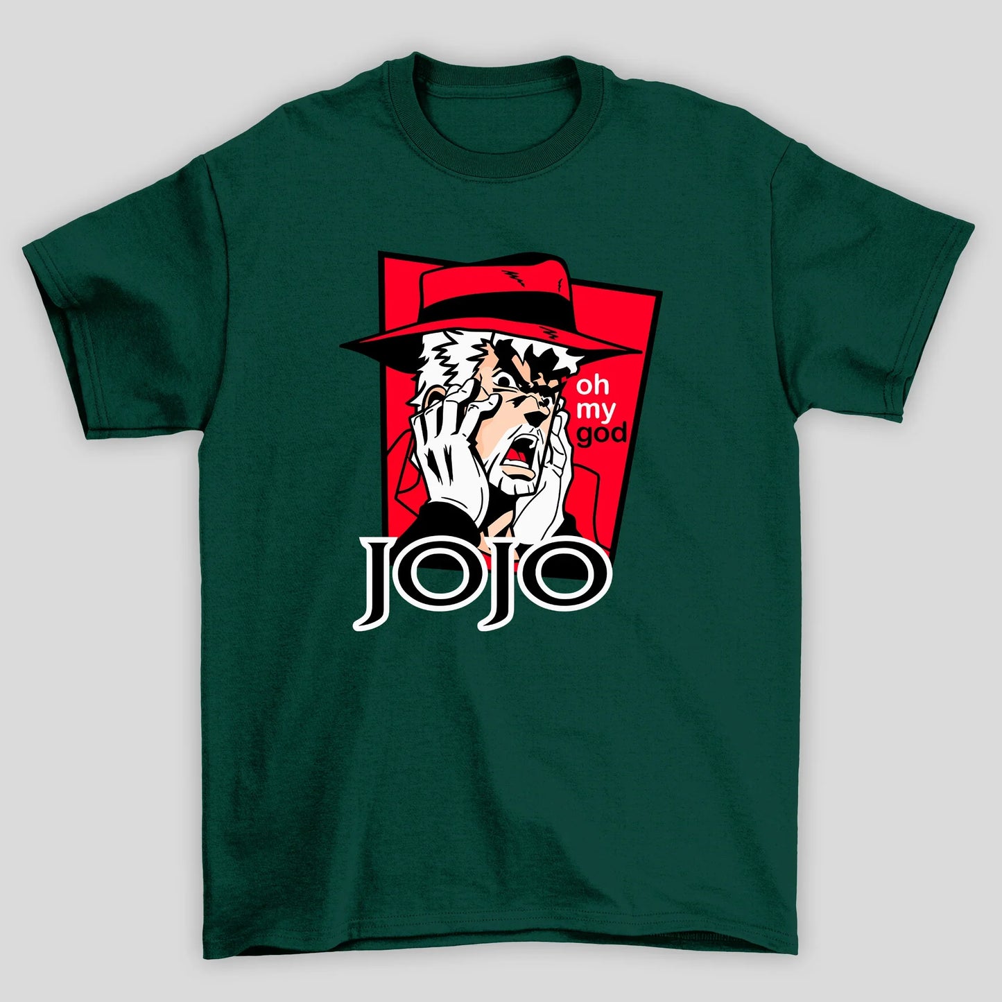 Camiseta Básica Unissex Jojo's Bizarre Anime Oh My God