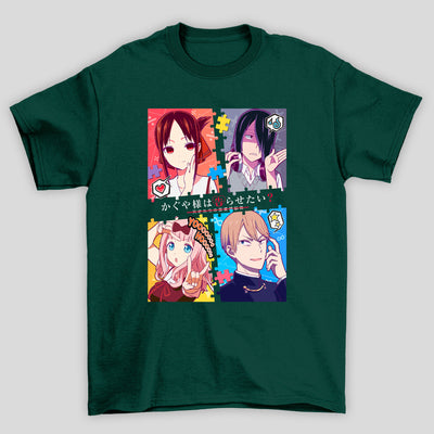 Camiseta Básica Unissex Anime Kaguya-Sama Personagens