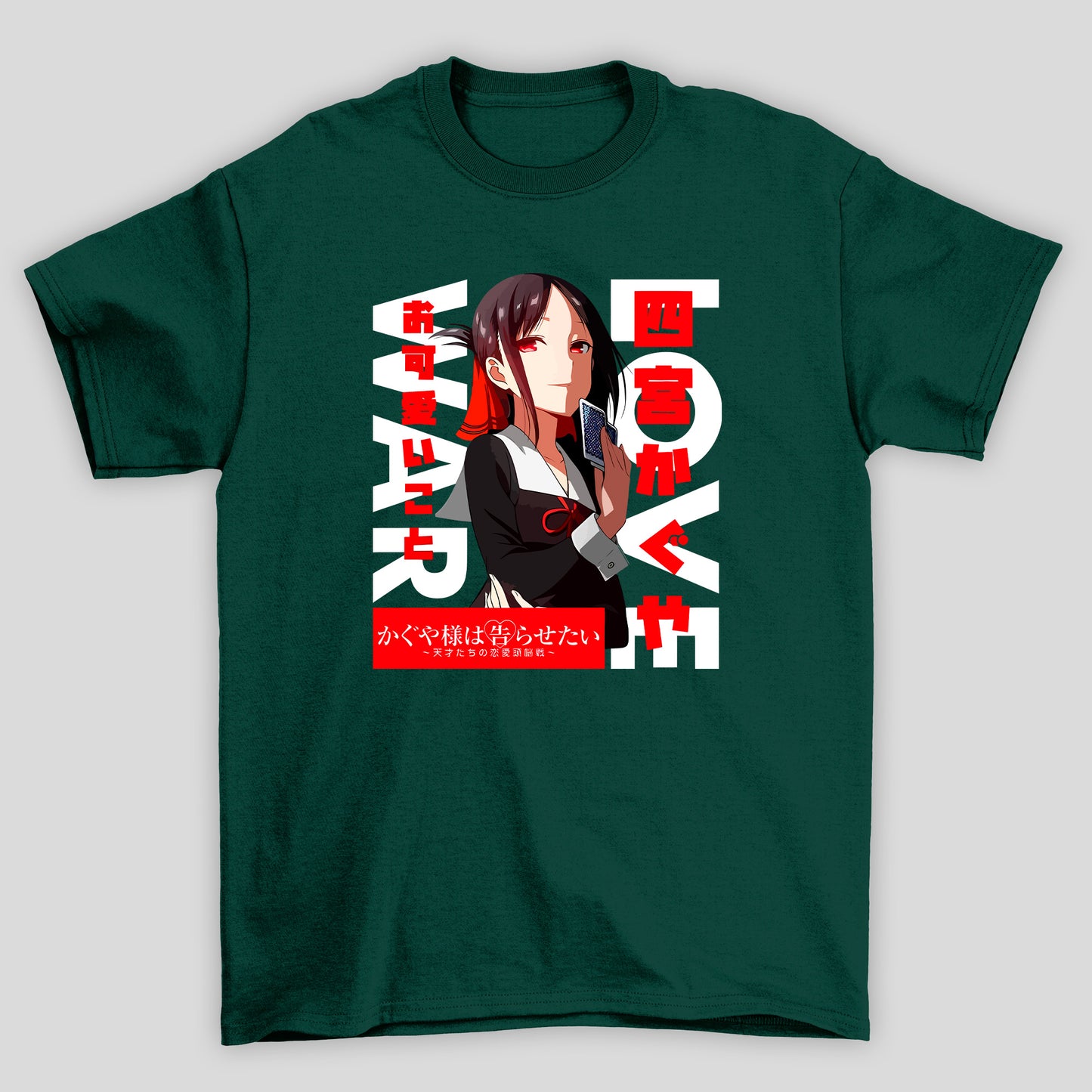 Camiseta Básica Unissex Kanji Carta Love is War Kaguya-sama