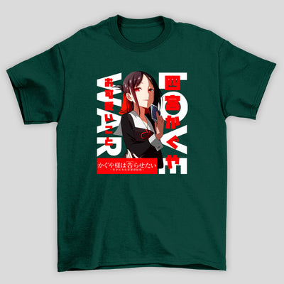 Camiseta Básica Unissex Kanji Carta Love is War Kaguya-sama