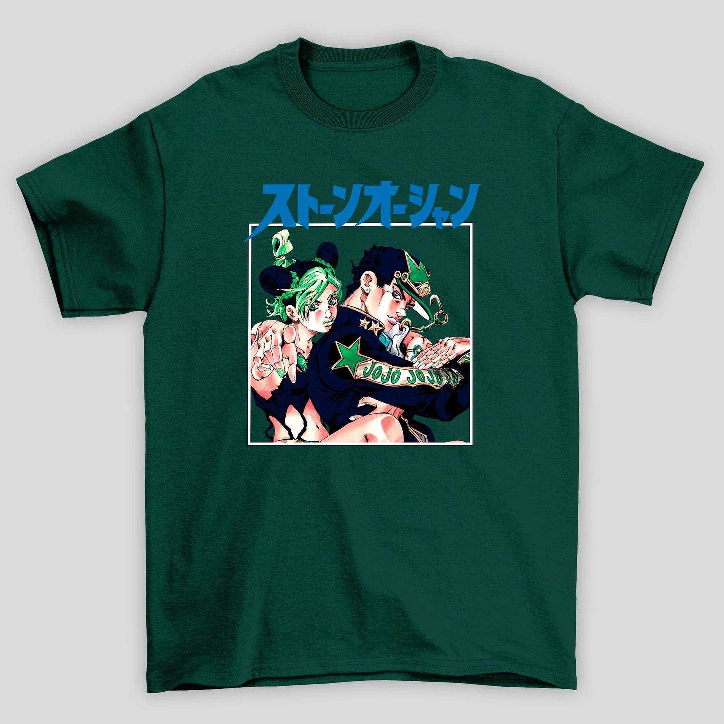 Camiseta Básica Unissex Anime JoJo's Bizarre Adventure Jolyne Jotaro Kujo