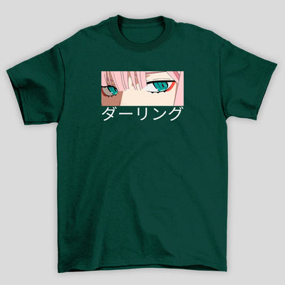Camiseta Básica Unissex Zero Two Eyes Darling In The Franxx