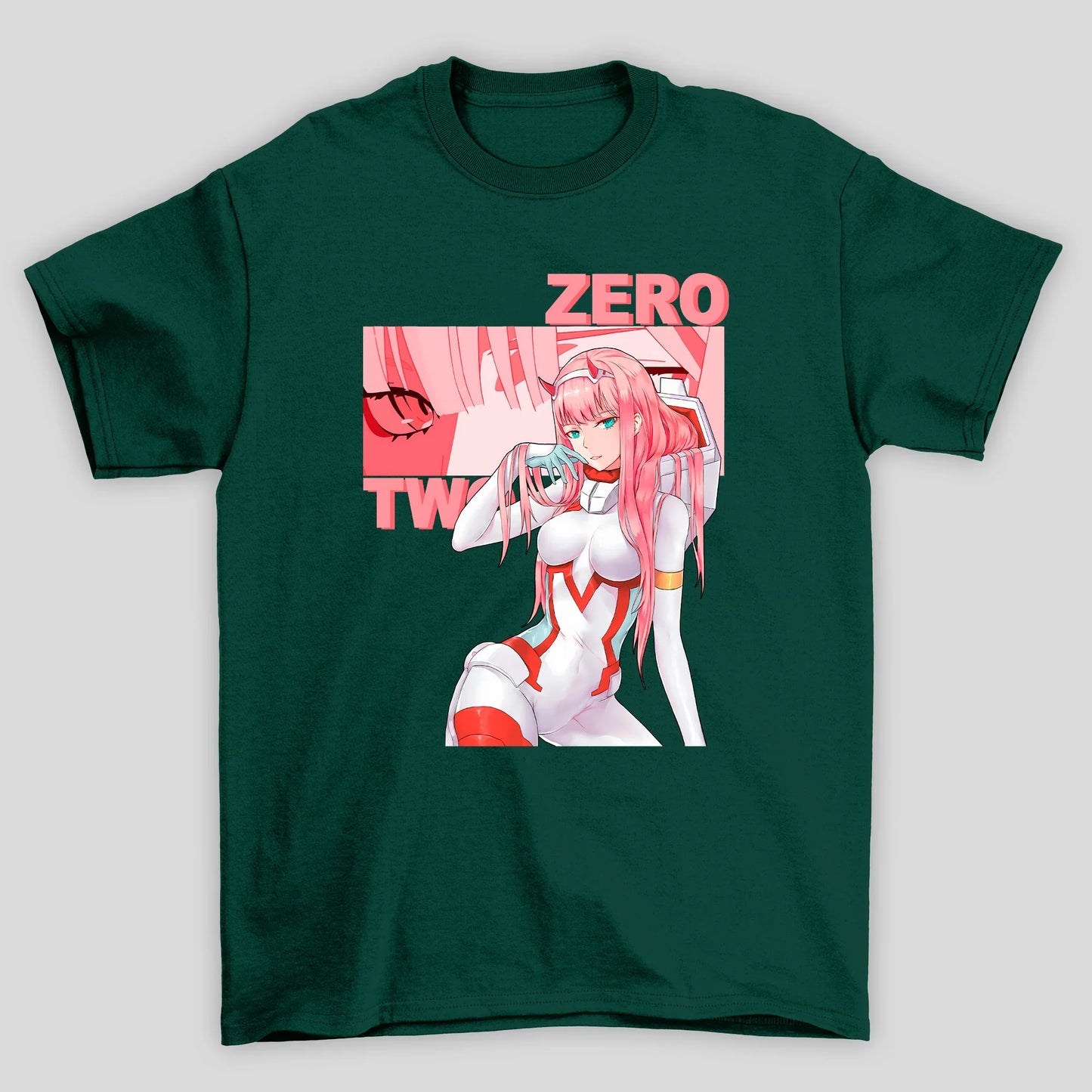 Camiseta Básica Unissex Zero Two Anime Darling In The Franxx Harajuku