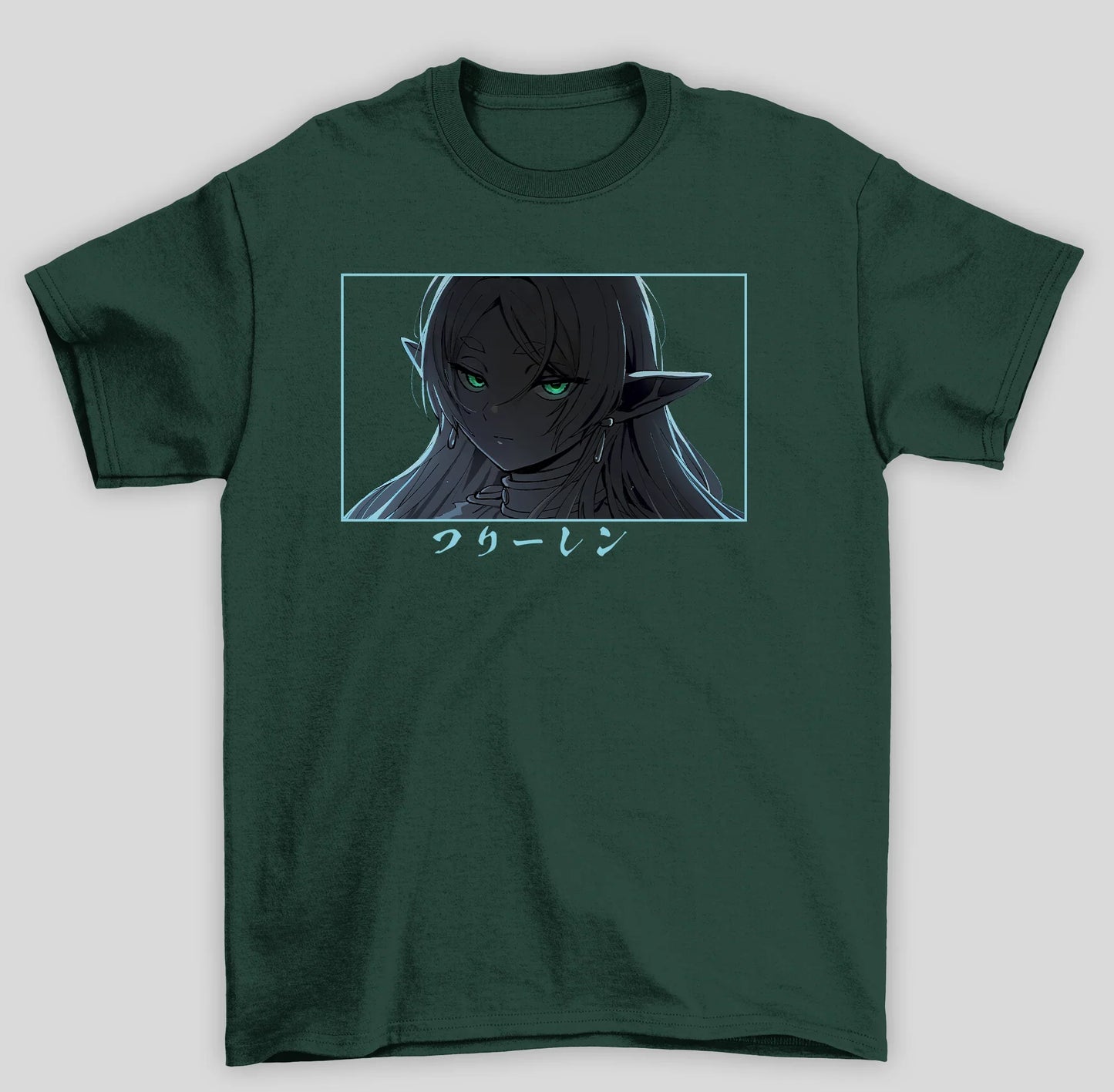 Camiseta Básica Unissex Frieren Dark- verde