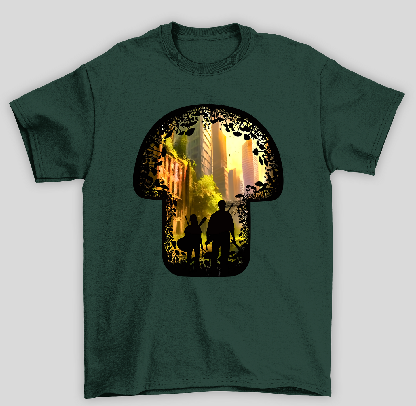 Camiseta Básica Unissex The Last Of Us Cogumelos