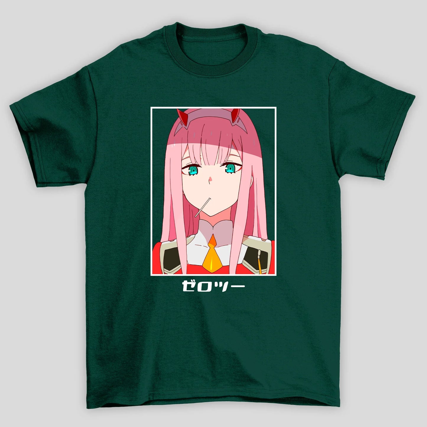 Camiseta Básica Unissex Zero Two Rosto Pirulito Darling In The Franxx