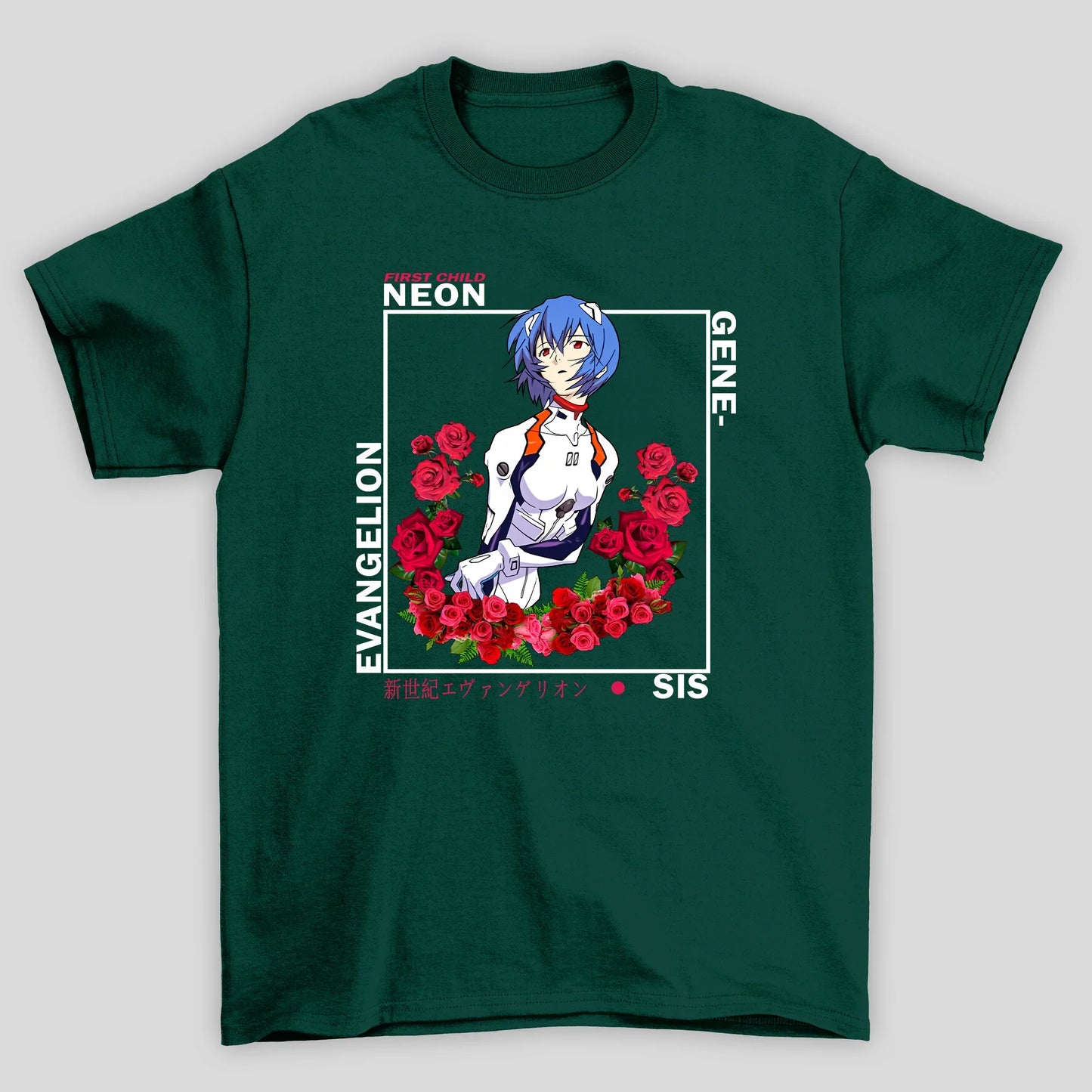 Camiseta Básica Unissex Neon Genesis Evangelion Rei Ayanami