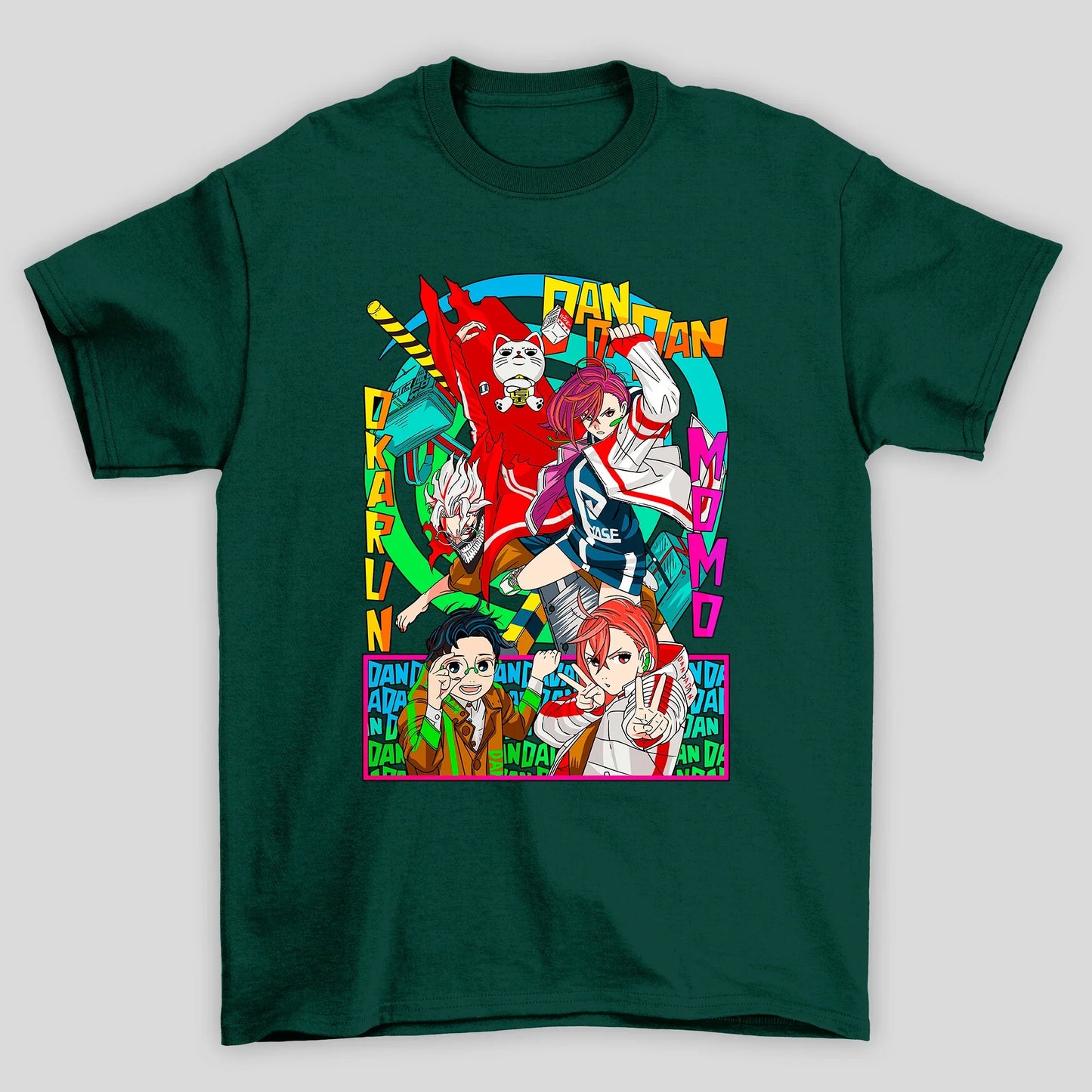 Camiseta Básica Unissex Dandadan Okarun Momo Ayase Okarun