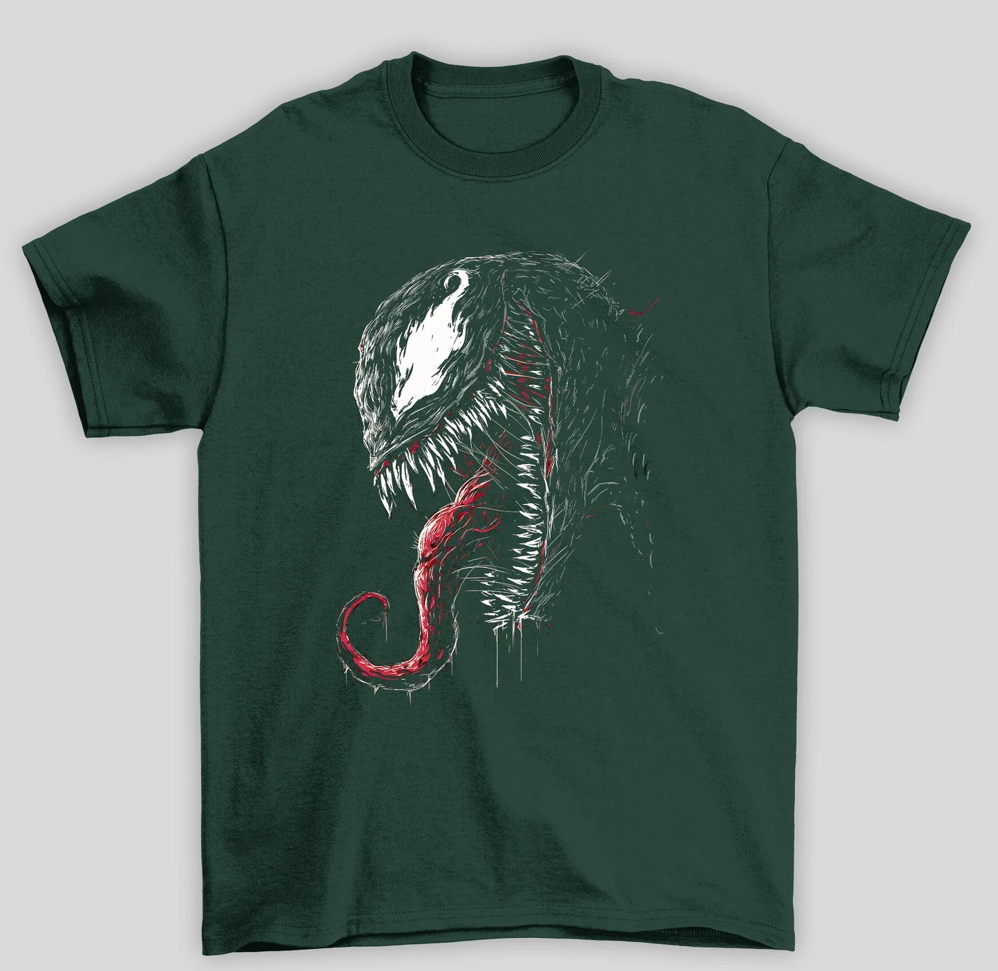 Camiseta Básica Unissex Venom Perfil- verde