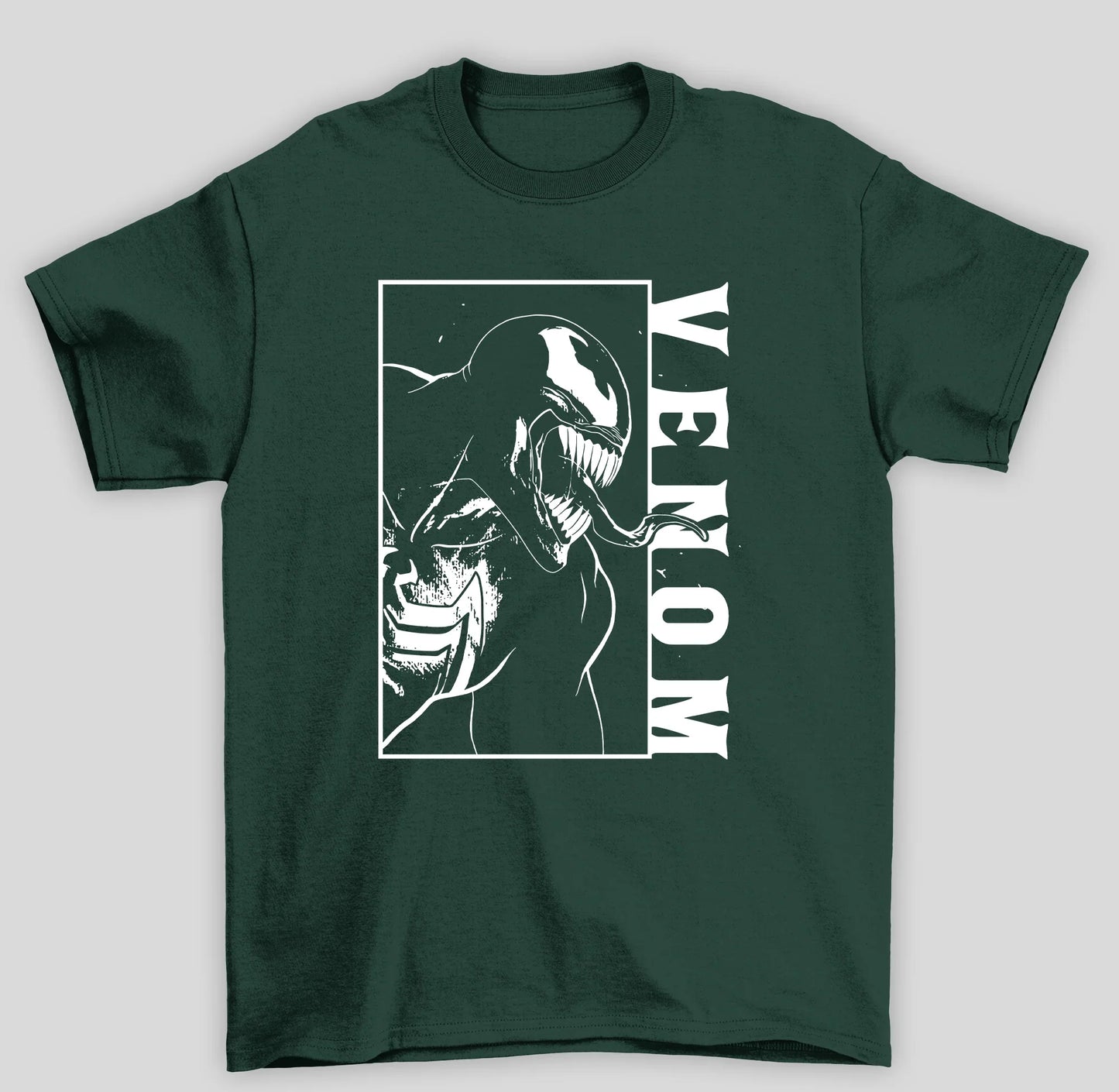 Camiseta Básica Unissex Venom HQ Retangulo- verde