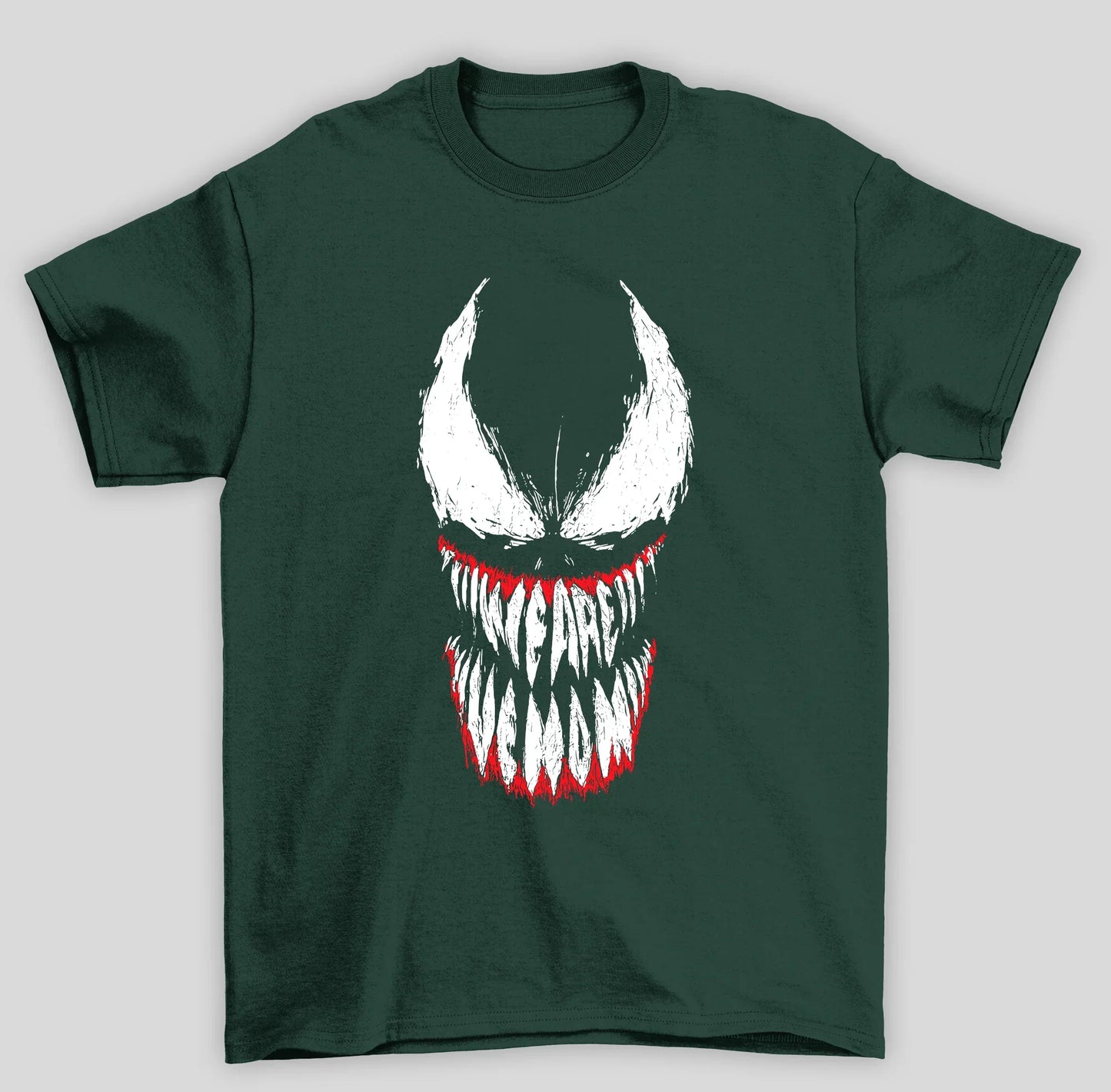Camiseta Básica Unissex Venom Rosto- verde